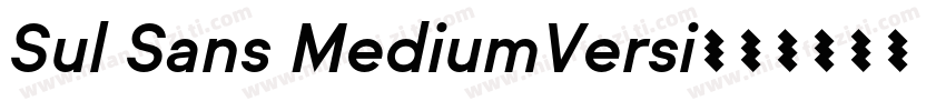 Sul Sans MediumVersi字体转换